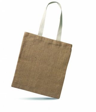 Logo trade business gifts image of: Jute shopping bag